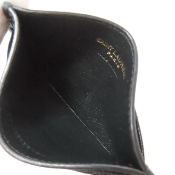 YVES SAINT LAURENT Black Leather Card Holder - Picture 4 of 11